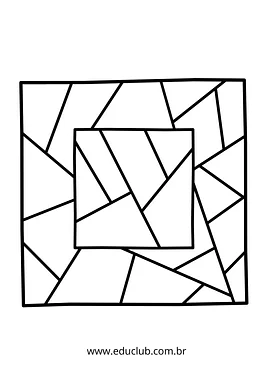 Desenhos de mosaico fácil para colorir | Educlub